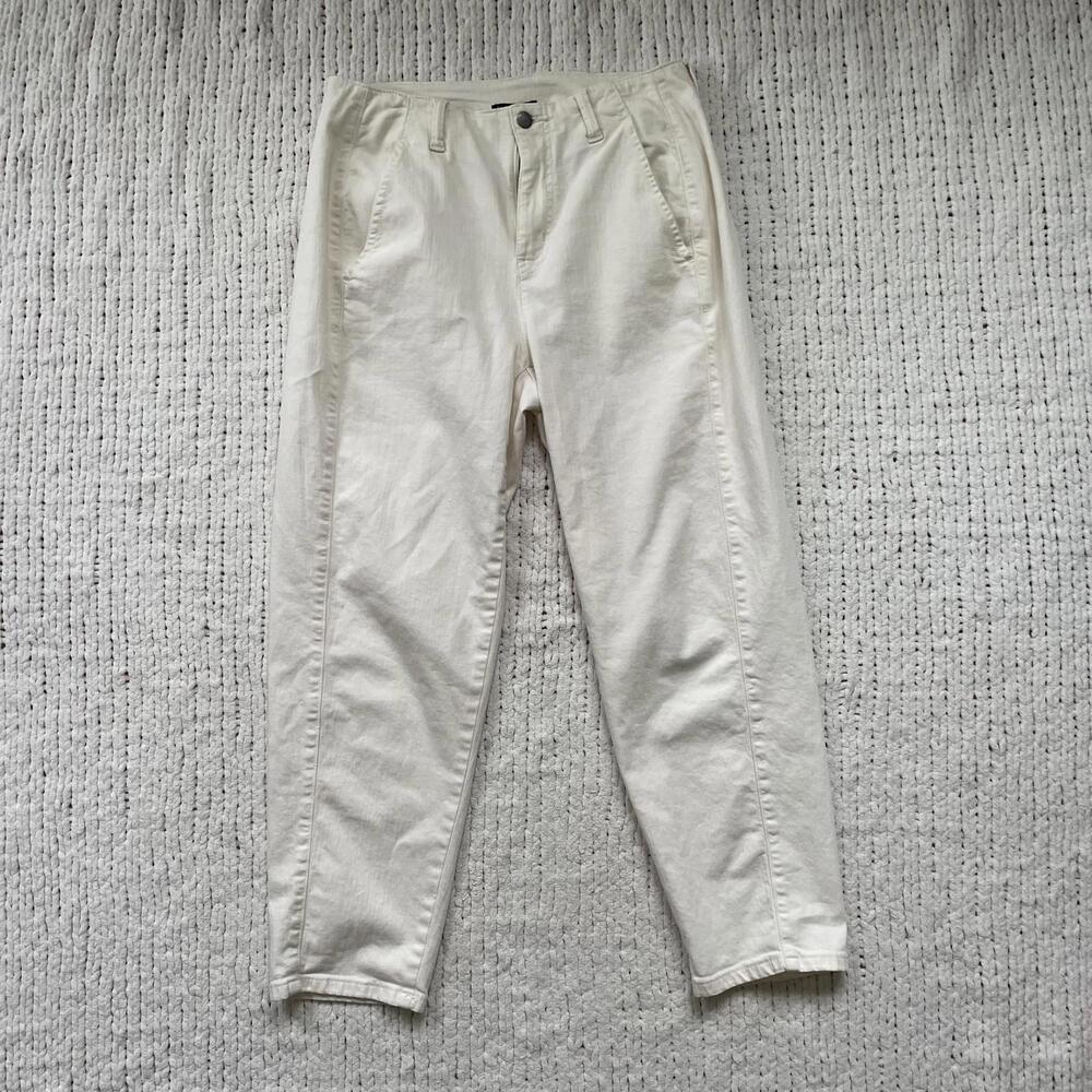 Eileen Fisher Women's Organic Cotton Straight Leg White Jeans - Size 6